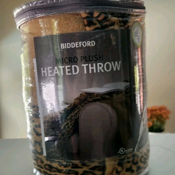 Biddeford Heated Microplush Leopard Cheetah Throw Electric Blanket 50 x 62 - Picture 1 of 6
